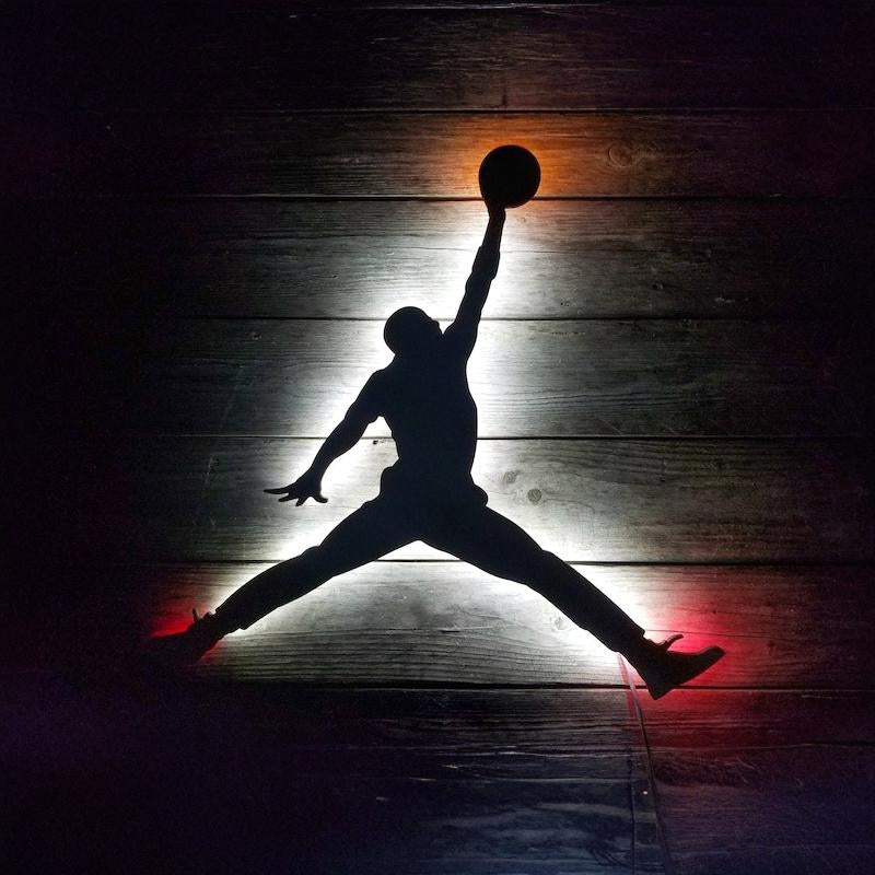 XL Michael Jordan Jumpman Wall Art, Back lit sign, 24"x23"