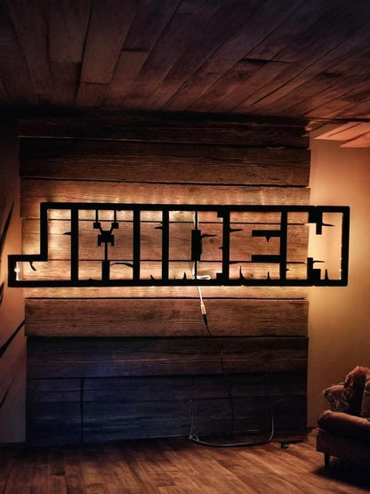 Personalized Minecraft inspired Name / Screen Name LED Sign, Mine Craft Video Game Art, Game Room Décor, Gamer gift