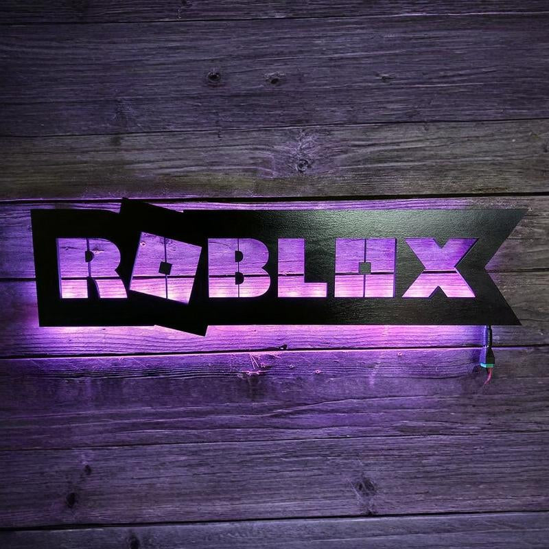 Roblox Gaming LED Sign, Video Game Art, Game Room Décor, Mancave, Kids party