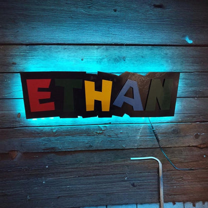 Super Mario Bros. customized name LED Sign. Mario Brothers inspired name ideo Game Art, Game Room Décor, Sign