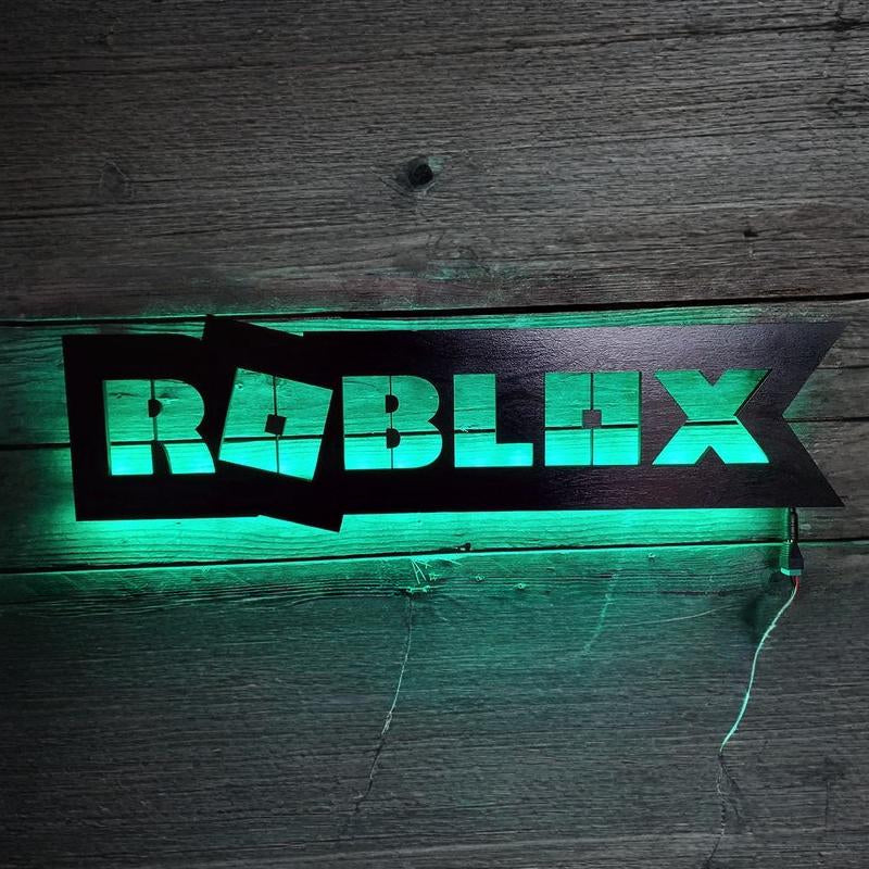 Roblox Gaming LED Sign, Video Game Art, Game Room Décor, Mancave, Kids party