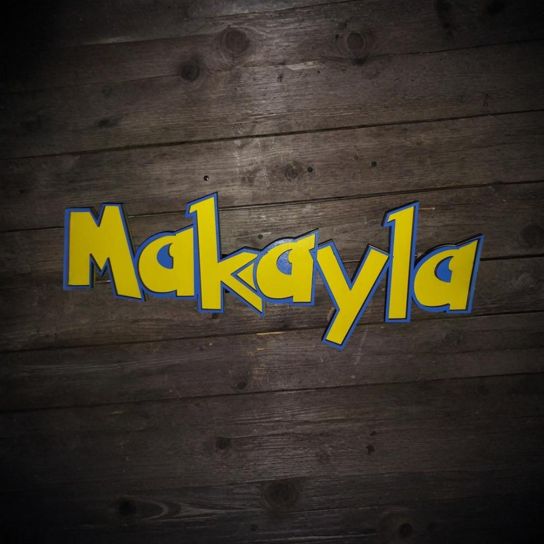 Personalized Pokemon inspired name / Screen Name custom LED Sign, Pokemon Go Video Game Art, Game Room Décor, Sign