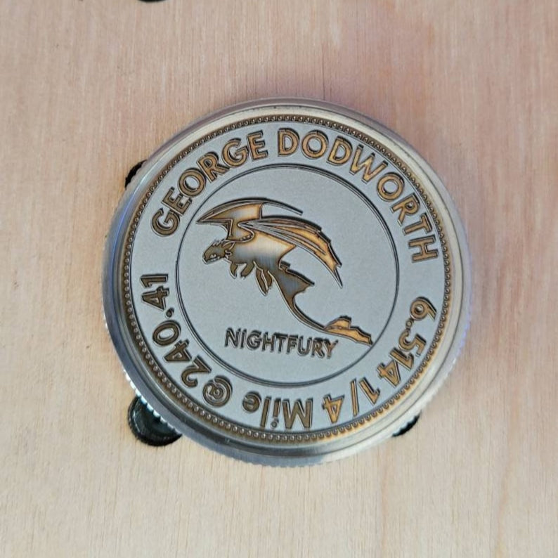 Custom made Challenge Coin in Stainless Steel or Brass