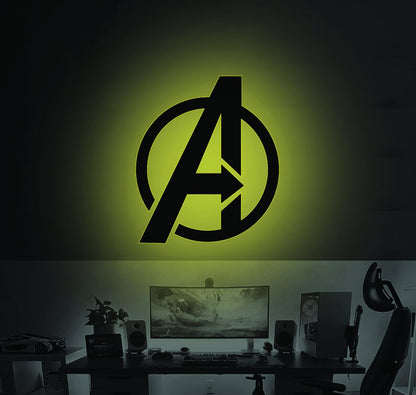 The Avengers LED Neon Sign Wall Art. Marvel Comic gameroom backlit logo